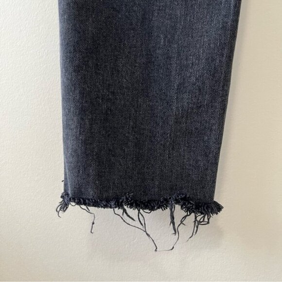 Aritzia Denim Forum The Yoko High Rise Slim Faded Black Raw Hem Size 26 - Picture 6 of 12